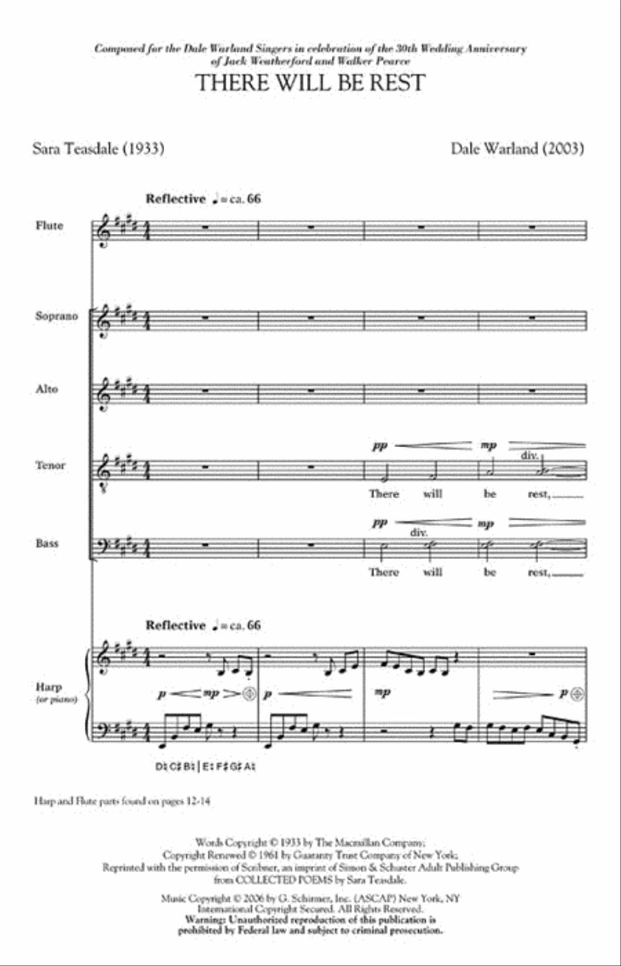 There Will Be Rest 4-Part scores gallery preview page 2