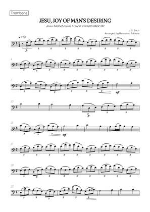 JS Bach • Jesu, Joy of Man's Desiring | Cantata BWV 147 | trombone sheet music