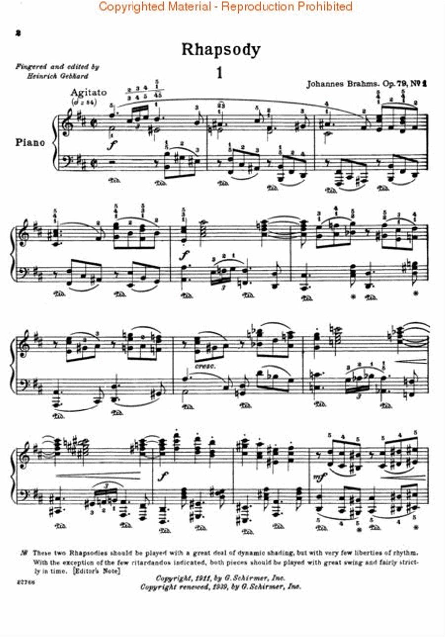 2 Rhapsodies, Op. 79 2 Rhapsodies, Op. 79 Piano Solo scores gallery preview page 2