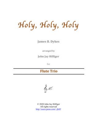 Holy, Holy, Holy for Flute Trio