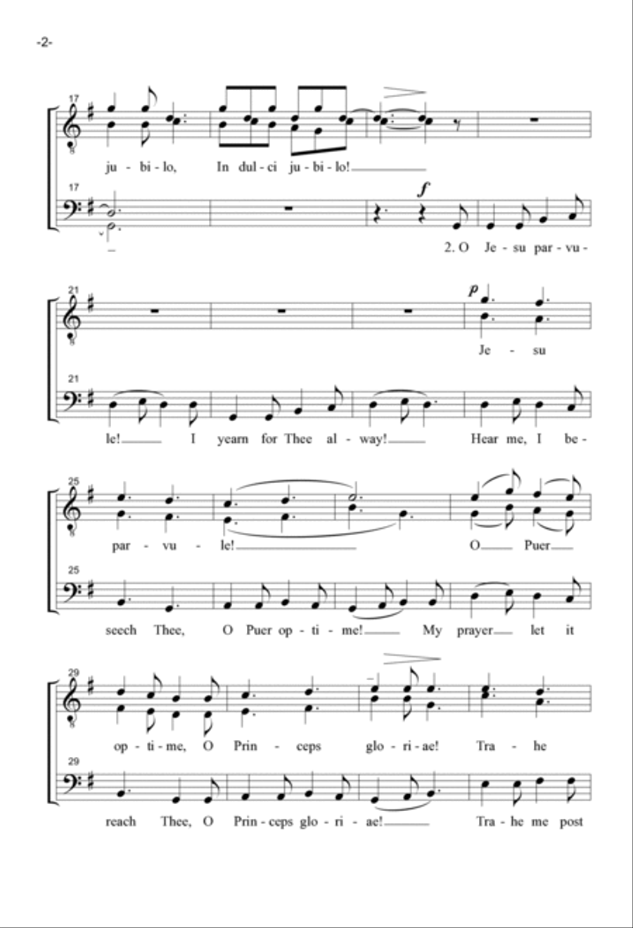 In Dulci Jubilo TTBB scores gallery preview page 2