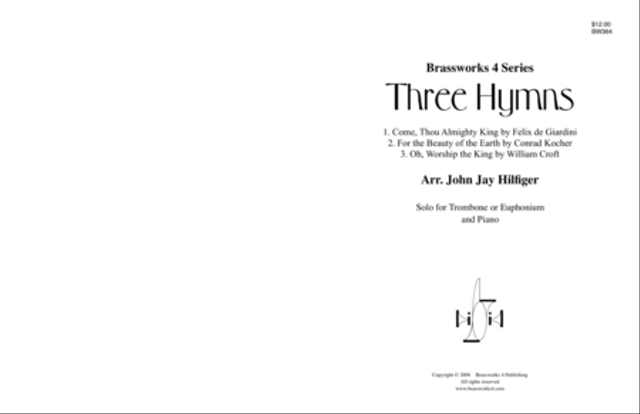 3 Hymns Euphonium scores gallery preview page 1