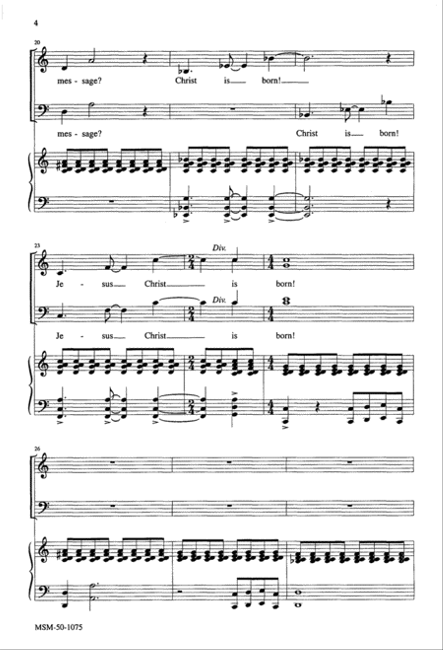 Did You Hear the Music? Did You Hear the Music? 4-Part scores gallery preview page 3