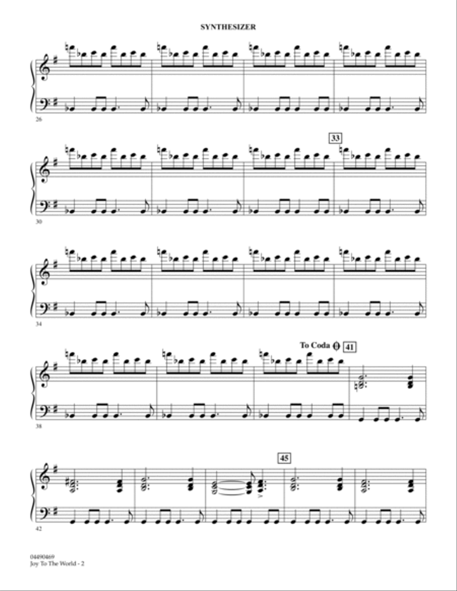 Joy To The World - Synthesizer Christmas scores gallery preview page 2
