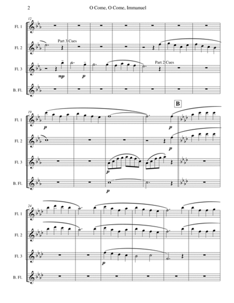 O Come, O Come, Immanuel (Emmanuel) - Flute Quartet image number null
