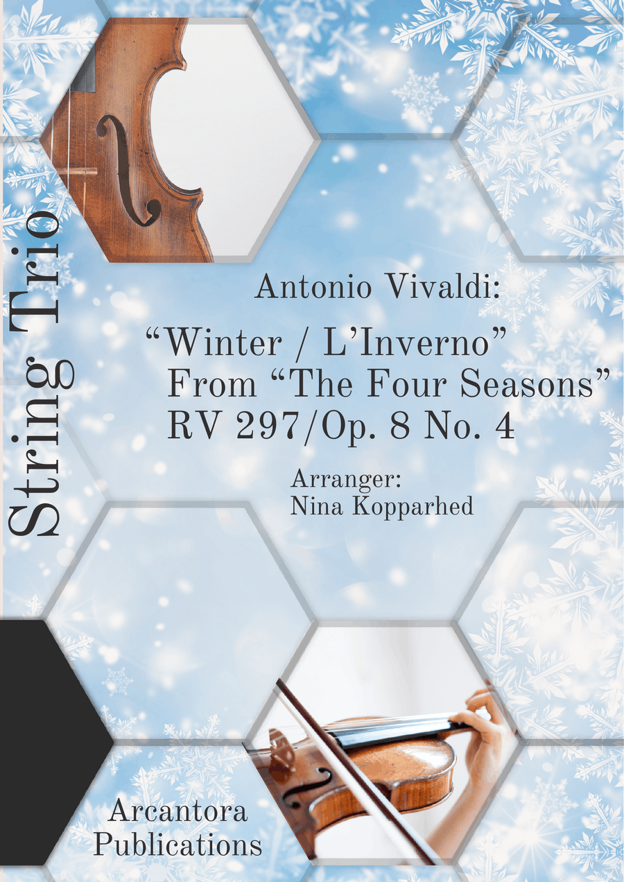 Vivaldi: Winter (complete) for string trio String Trio scores gallery preview page 1