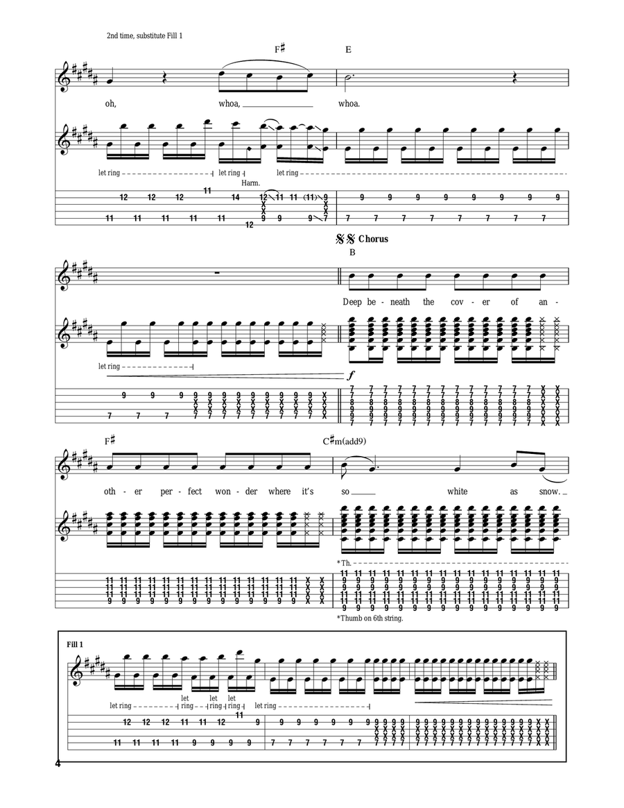 Snow (Hey Oh) Acoustic Guitar scores gallery preview page 4