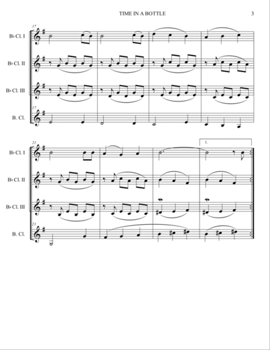 Time In A Bottle Time In A Bottle Woodwind Ensemble scores gallery preview page 3