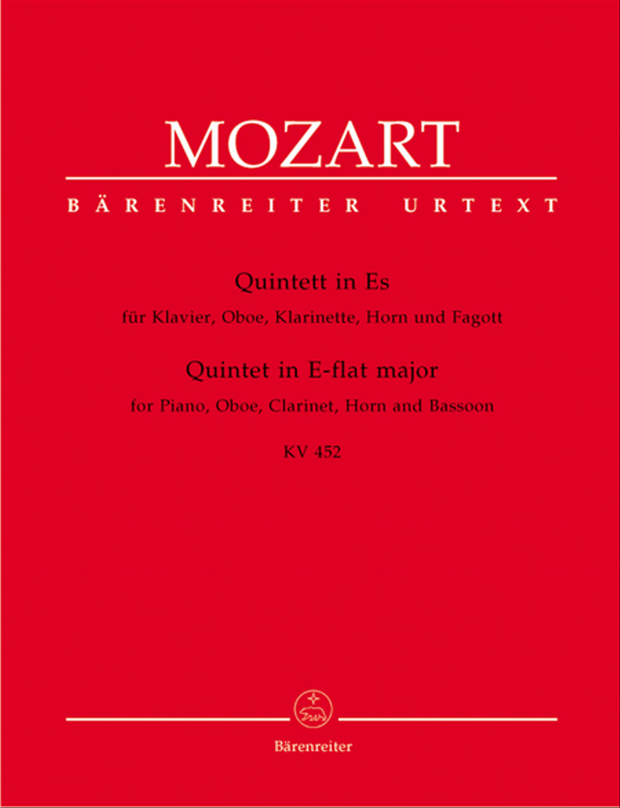 Quintet for Piano, Oboe, Clarinet, Horn and Bassoon E flat major, KV 452