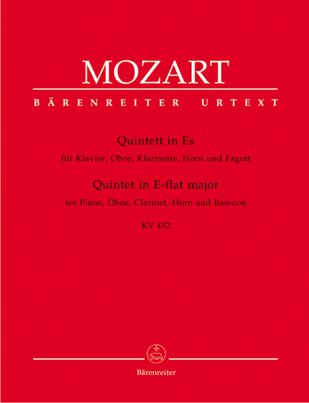 Quintet for Piano, Oboe, Clarinet, Horn and Bassoon E flat major, KV 452