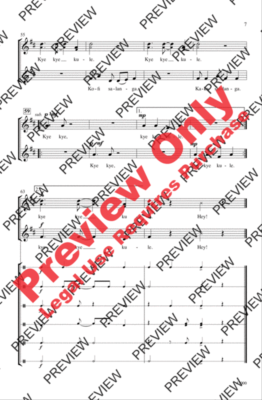 Kye Kye Kule 2-Part scores gallery preview page 6
