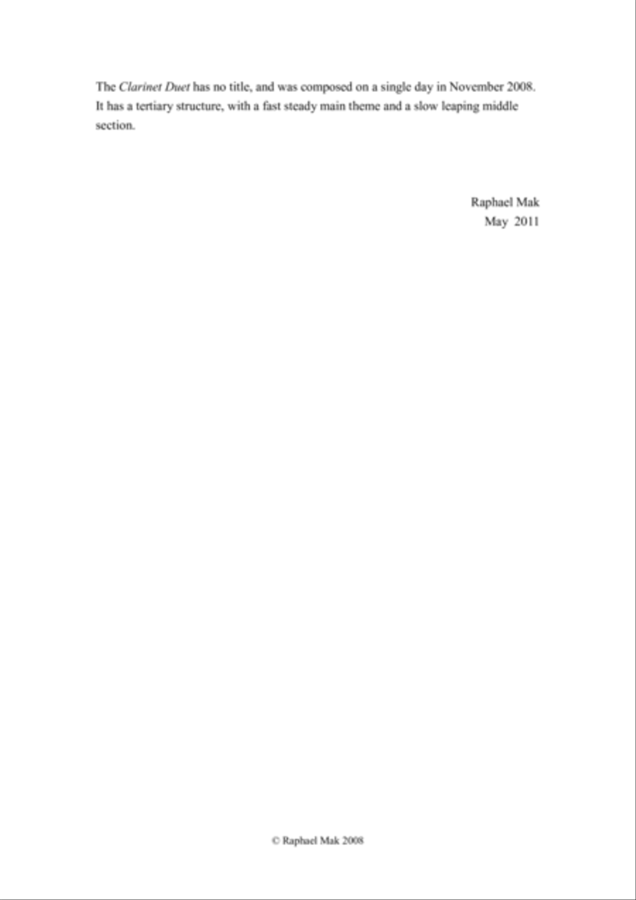 Clarinet Duet, op. 11 Clarinet Duet scores gallery preview page 2