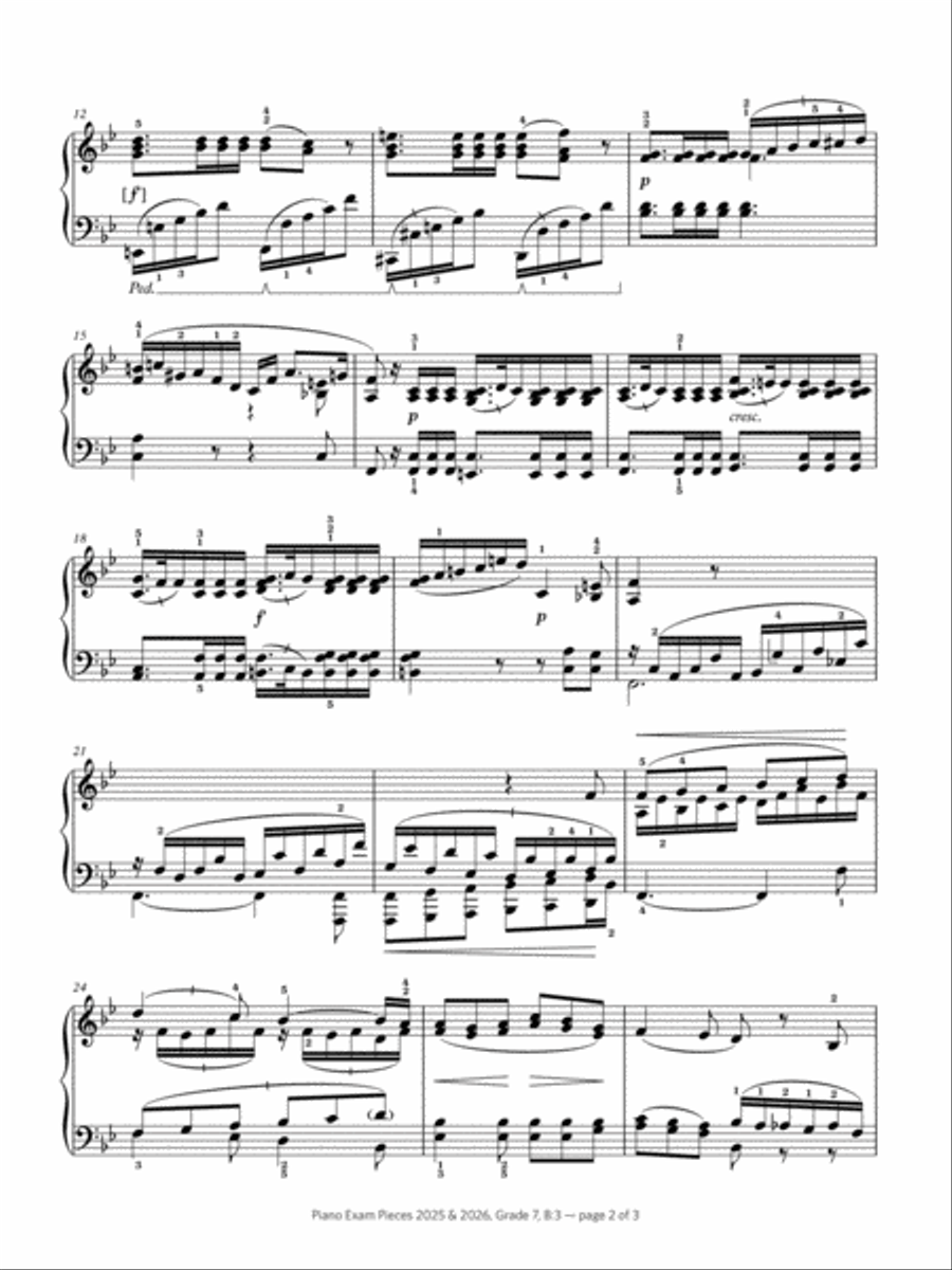 Musical Sketch in B flat (Grade 7, list B3, from the ABRSM Piano Syllabus 2025 & 2026) Piano Method scores gallery preview page 2