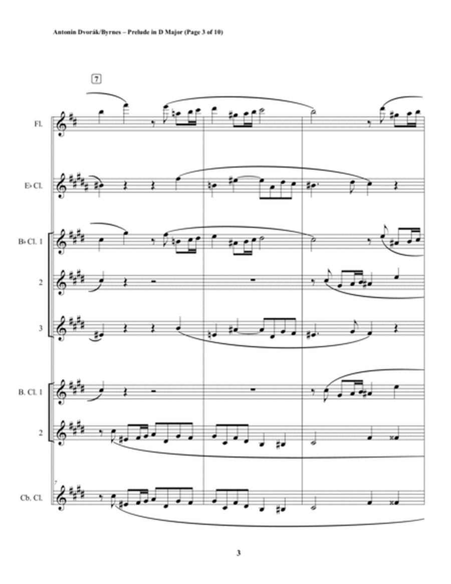 Dvorák, Prelude in D Major (Clarinet Octet + 2 Flutes) image number null