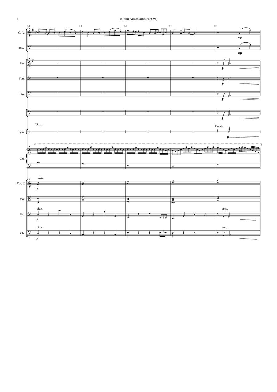 In Your Arms (KOM/Instrumental Version) Chamber Orchestra scores gallery preview page 5