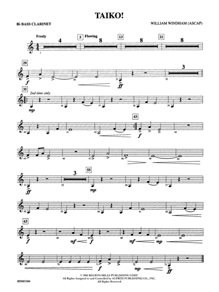 Taiko!: B-flat Bass Clarinet