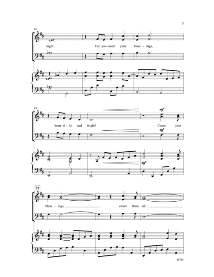 Count Your Blessings Count Your Blessings Choir scores gallery preview page 3