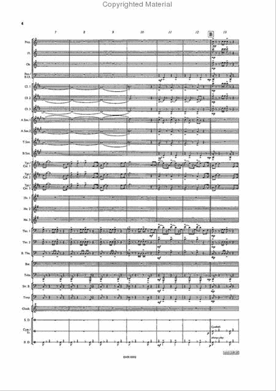 The Raiders March Concert Band scores gallery preview page 4