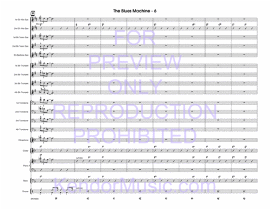 Blues Machine, The Blues Machine, The Jazz Ensemble scores gallery preview page 7