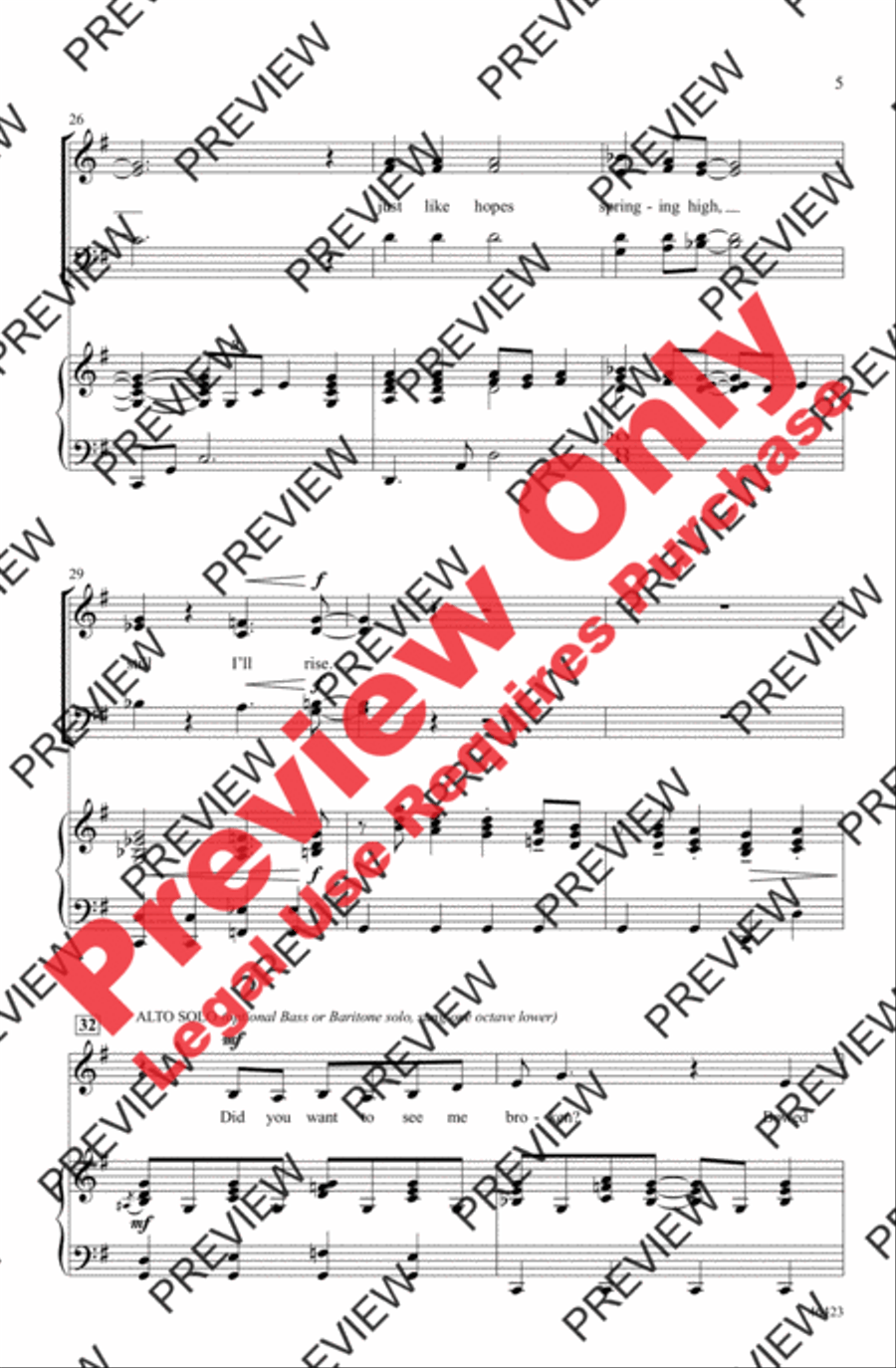 Still I Rise 4-Part scores gallery preview page 5