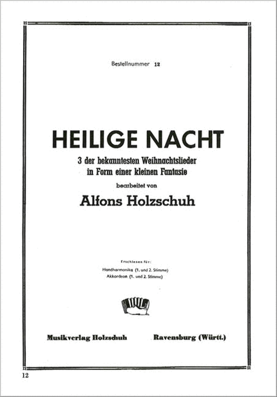 Heilige Nacht, Fantasie Heilige Nacht, Fantasie Harmonica scores gallery preview page 1