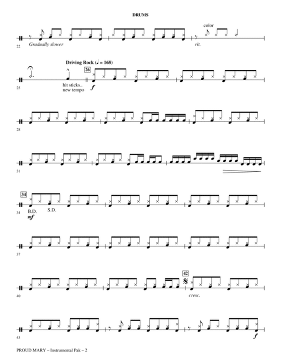 Proud Mary (arr. Kirby Shaw) - Drums