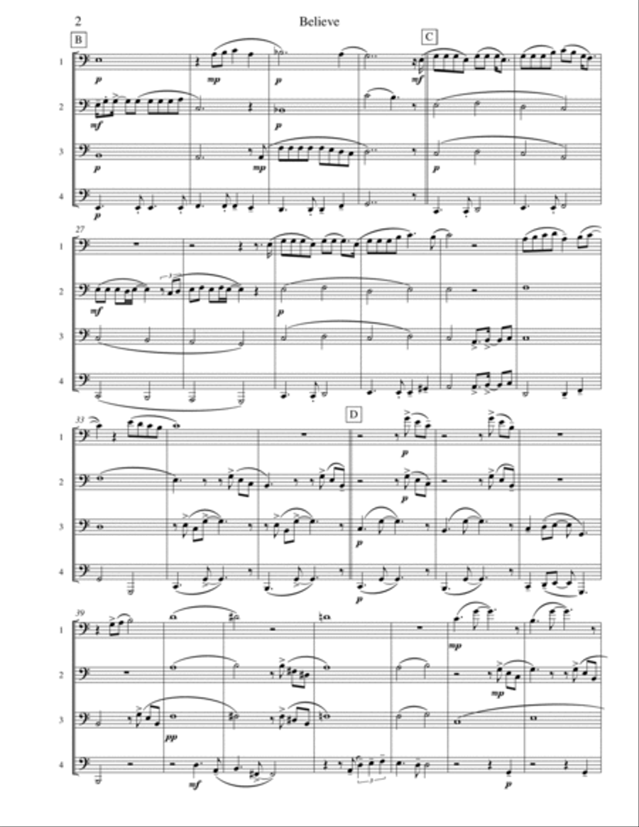 Believe Brass Quartet scores gallery preview page 2