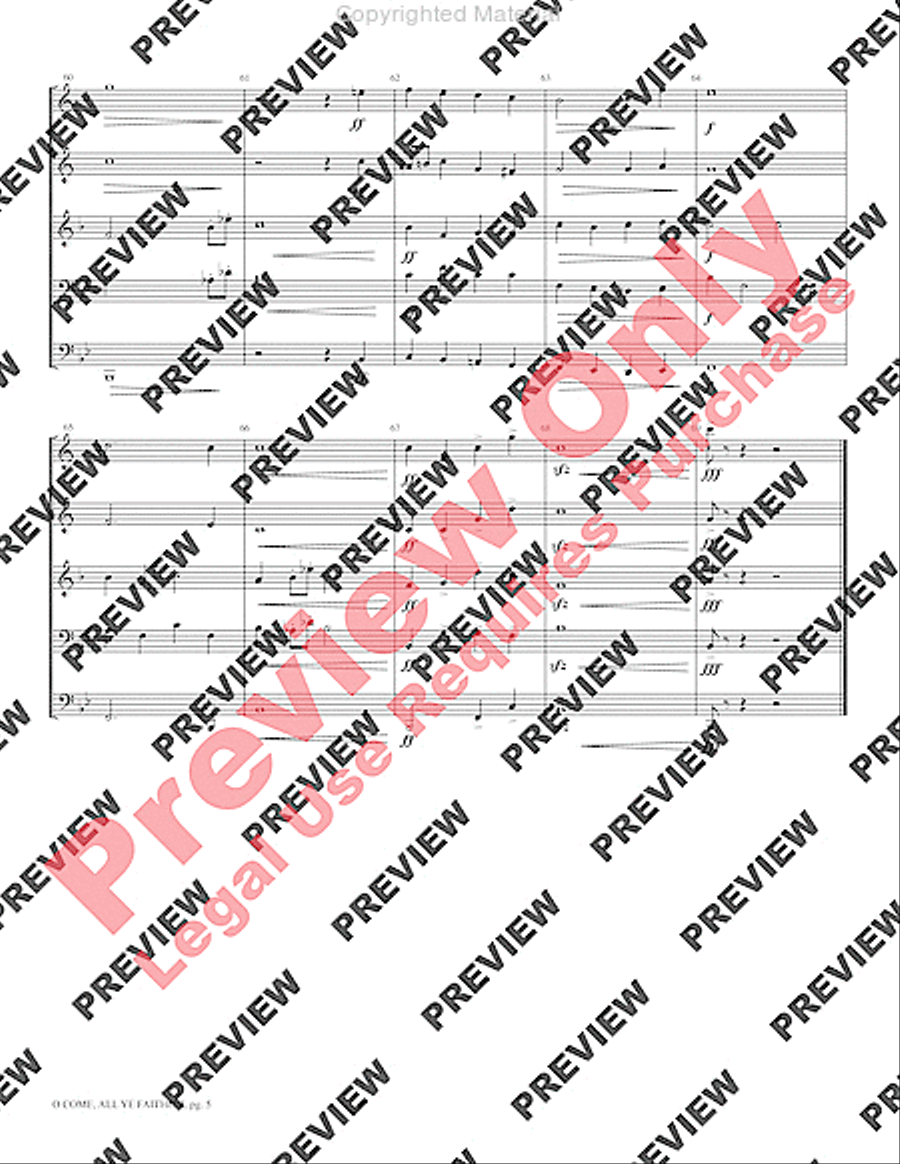 O Come, All Ye Faithful O Come, All Ye Faithful Brass Quintet scores gallery preview page 7