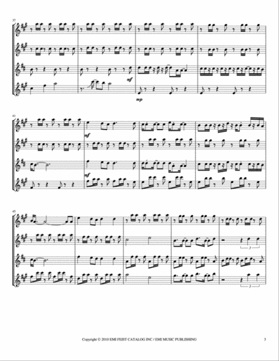 Over The Rainbow Woodwind Quartet scores gallery preview page 3