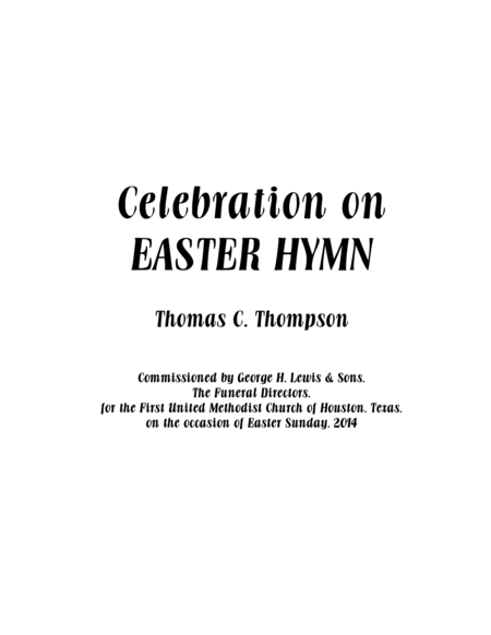 Celebration on EASTER HYMN (chorus score)