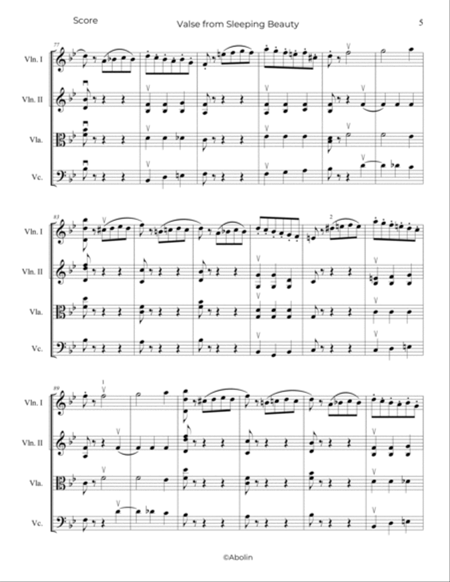 Tchaikovsky: Waltz from The Sleeping Beauty - String Quartet