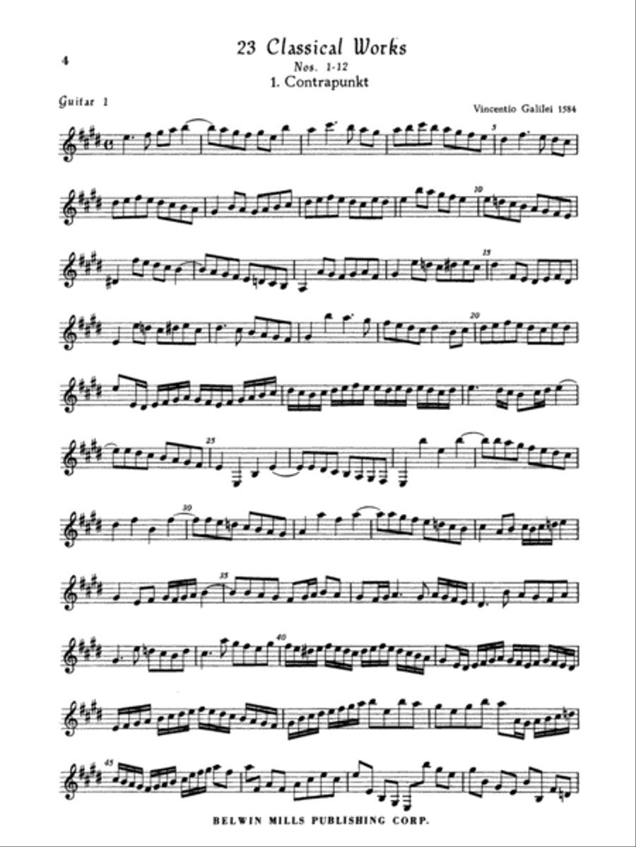 Twenty-three Classical Works for Two Guitars, Book 1 Small Ensemble scores gallery preview page 5