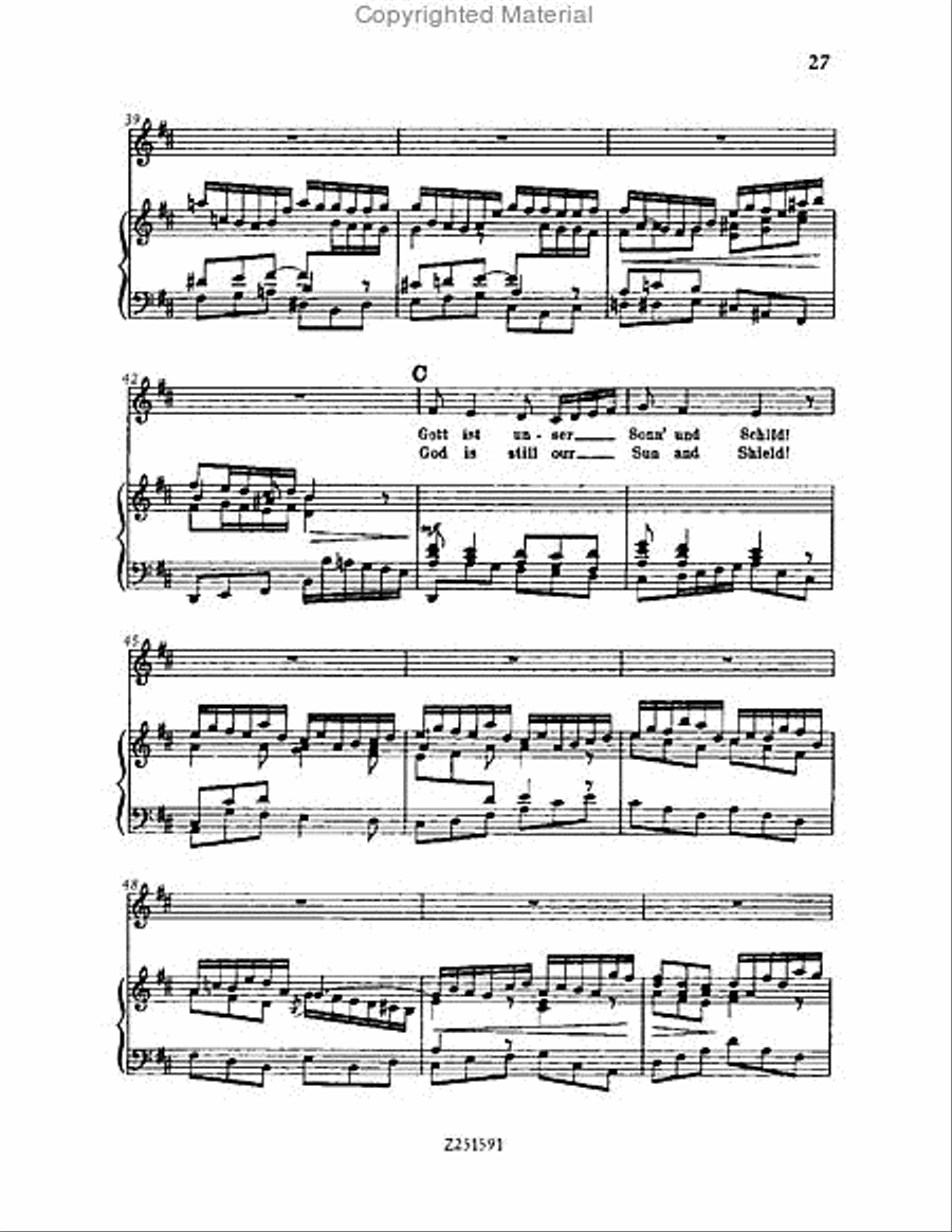 Gott, der Herr, ist Sonn' und Schild, BWV 79 Choir scores gallery preview page 27