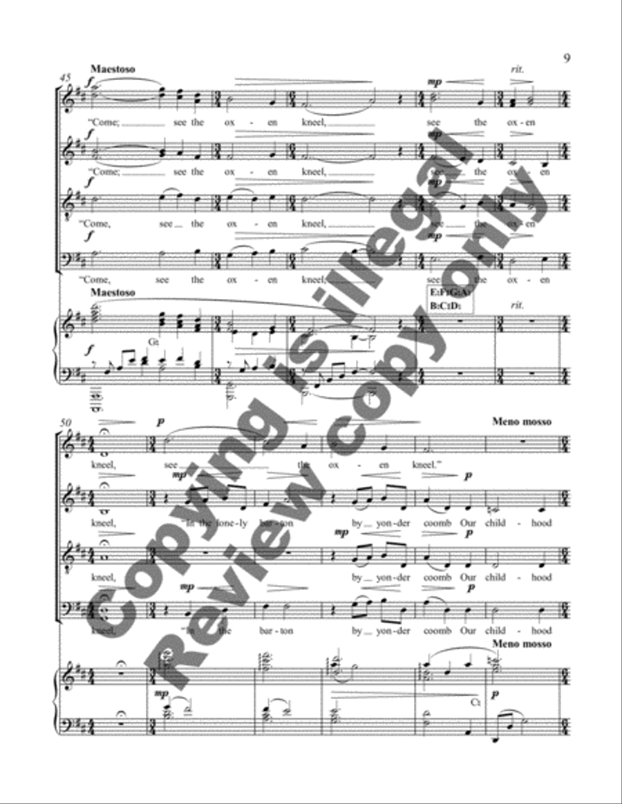 The Oxen (Choral Score) The Oxen (Choral Score) 4-Part scores gallery preview page 6