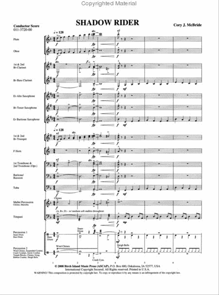 Shadow Rider Concert Band scores gallery preview page 2
