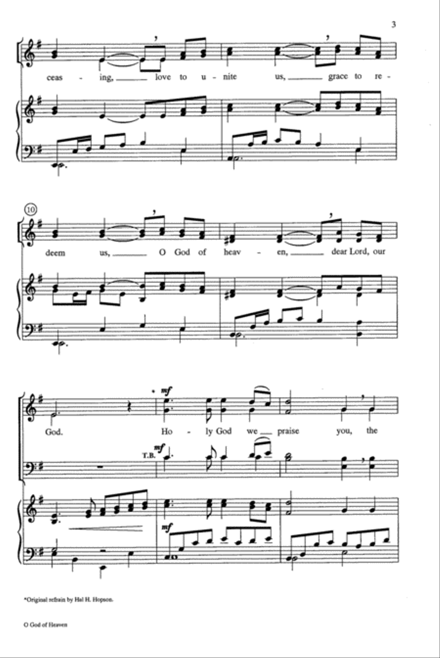 O God of Heaven O God of Heaven 4-Part scores gallery preview page 3