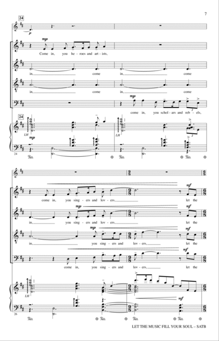 Let The Music Fill Your Soul 4-Part scores gallery preview page 6