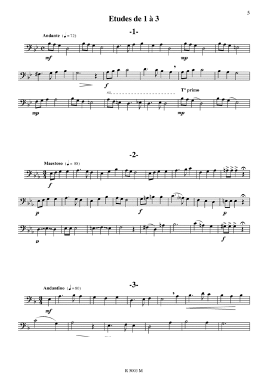 Petite étude coulissante Petite étude coulissante Trombone Solo scores gallery preview page 3