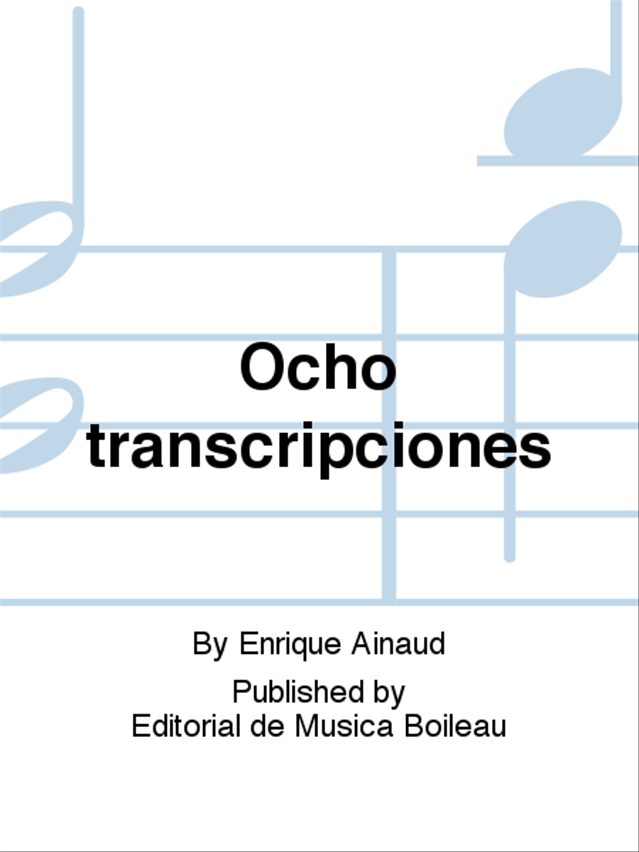 Ocho transcripciones Ocho transcripciones Violin Solo scores gallery preview page 1