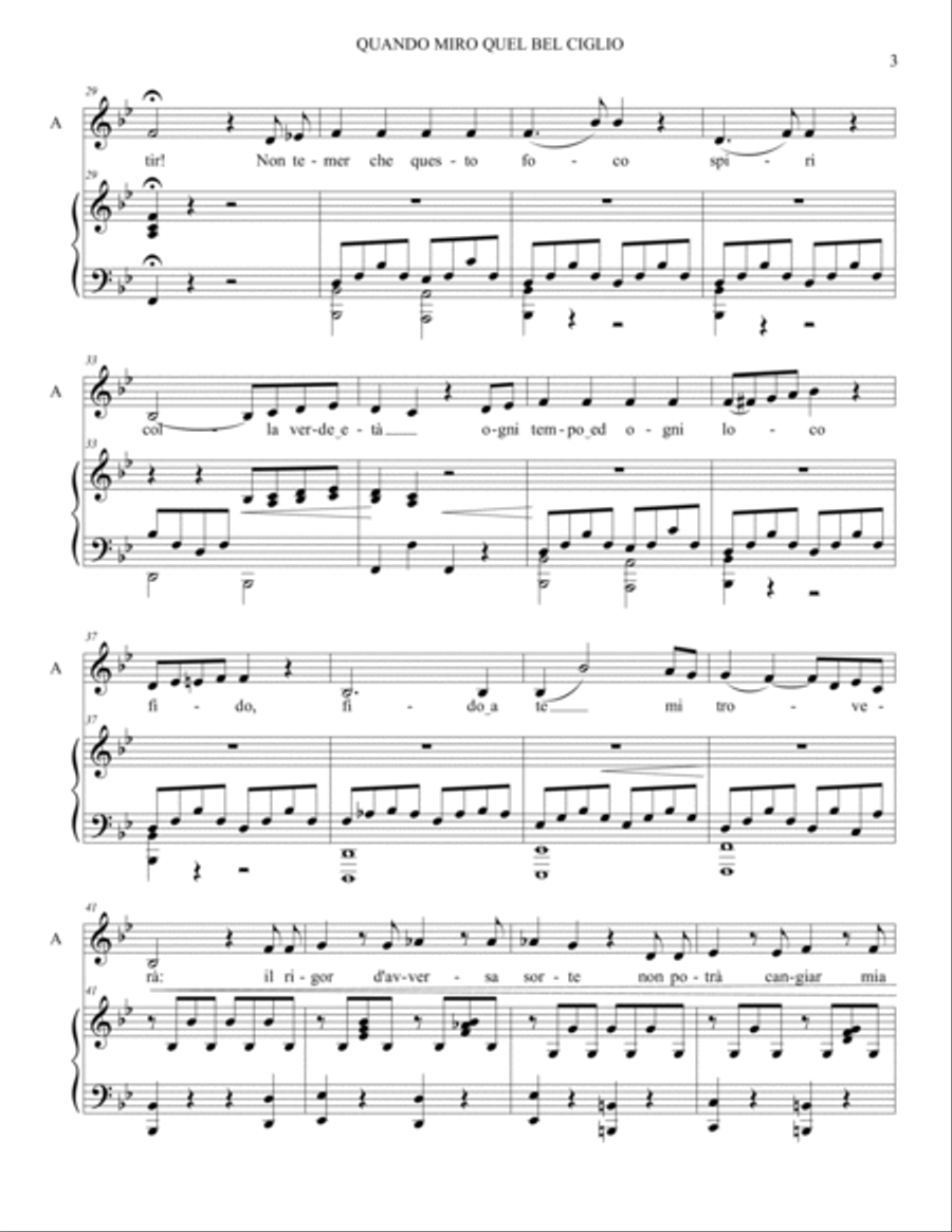 QUANDO MIRO IL TUO BEL CIGLIO - KV 524 - For Alto e Piano QUANDO MIRO IL TUO BEL CIGLIO - KV 524 - For Alto e Piano Voice scores gallery preview page 3