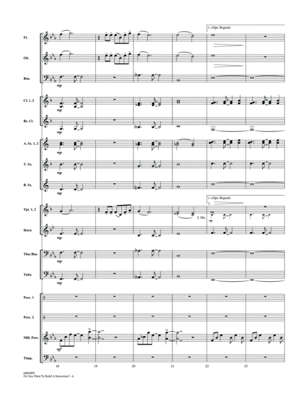 Do You Want to Build a Snowman? (from Frozen) (arr. Johnnie Vinson) - Conductor Score (Full Score)