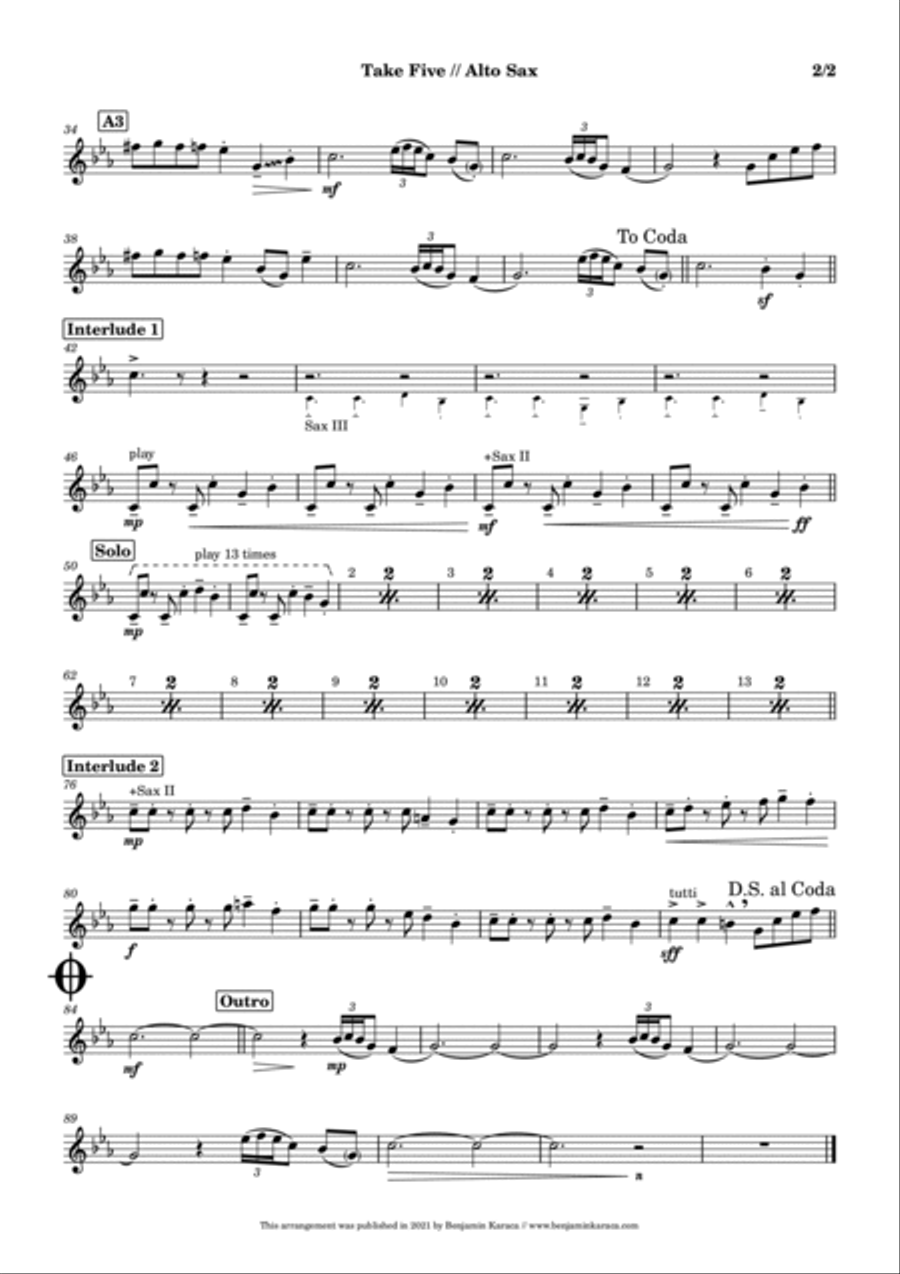 Take Five Woodwind Trio scores gallery preview page 4