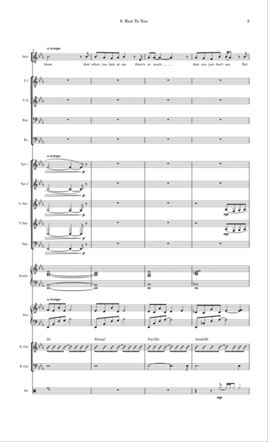 Run To You Large Ensemble scores gallery preview page 3