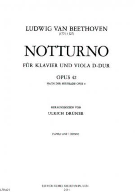 Notturno D-dur : fur Klavier und Viola, opus 42