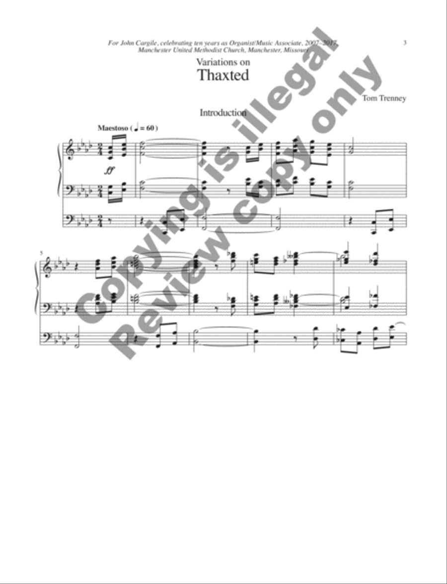 Variations on Thaxted Organ scores gallery preview page 3