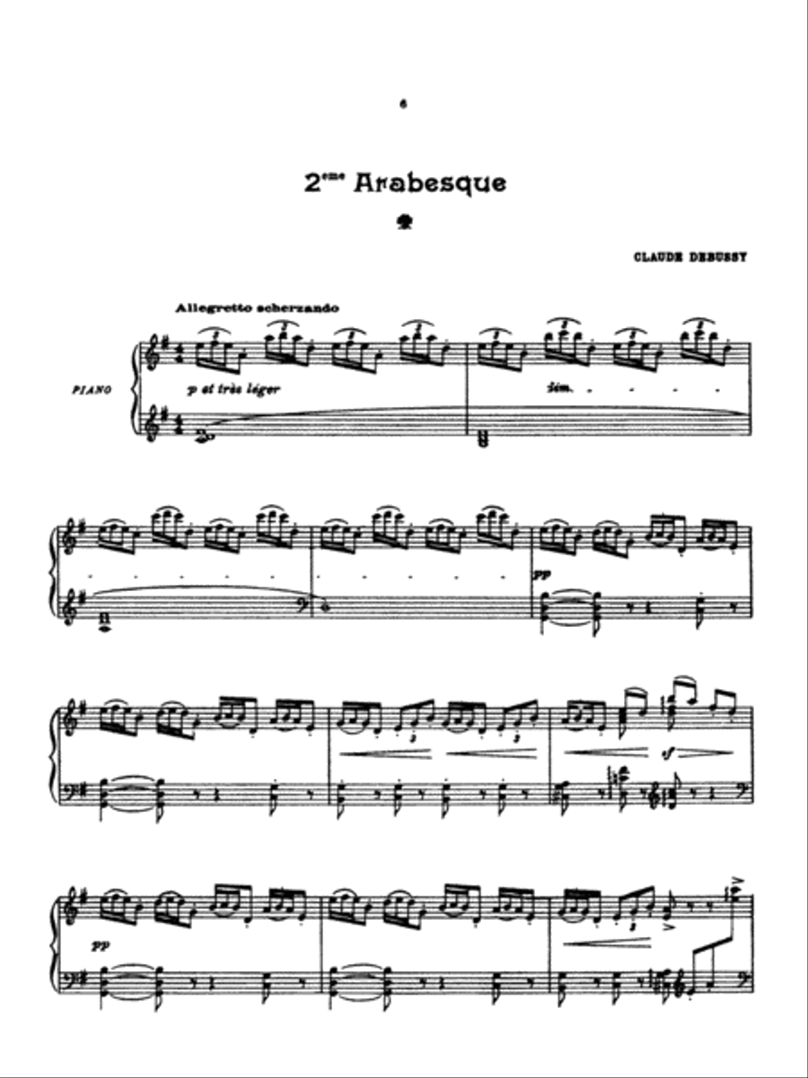 Debussy: Deux Arabesques Piano Solo scores gallery preview page 1