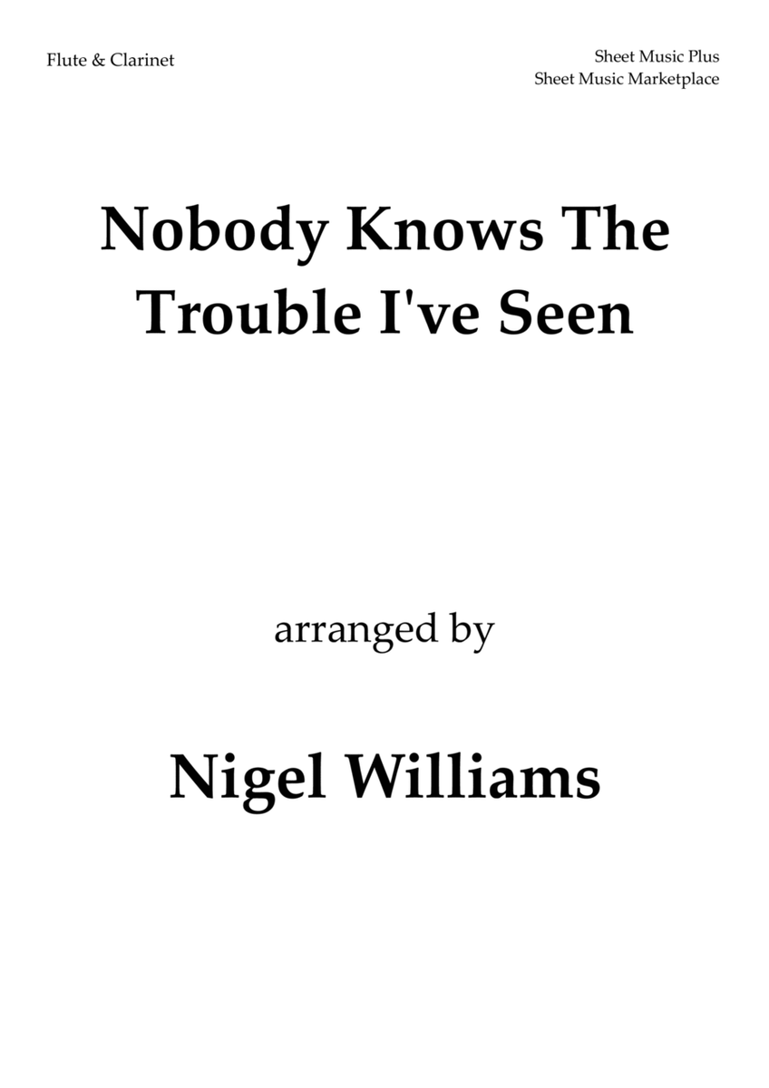 Nobody Knows The Trouble I've Seen, for Flute and Clarinet Duet image number null