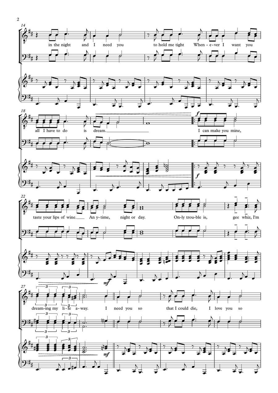 All I Have To Do Is Dream TTBB scores gallery preview page 2