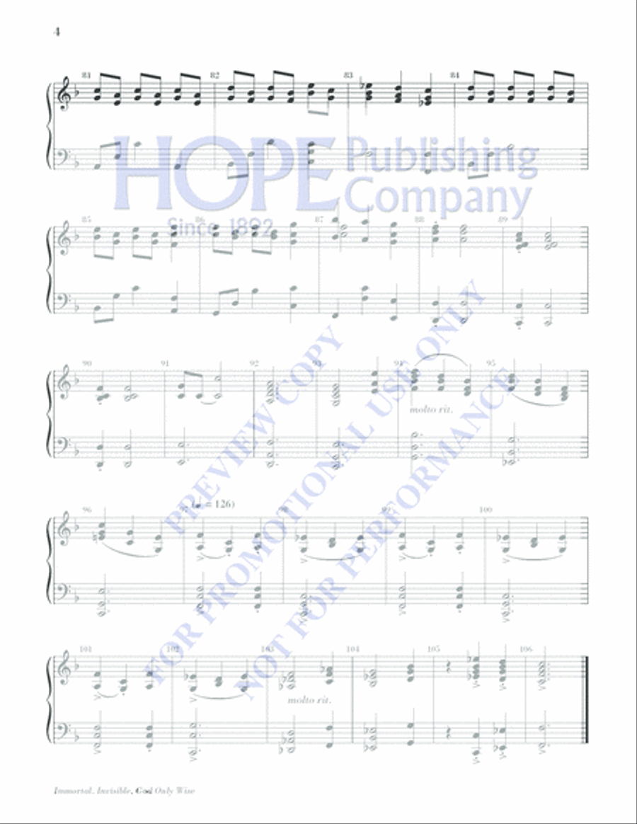 IMMORTAL INVIS-SHER-Director and Piano Score Handbell Choir scores gallery preview page 16
