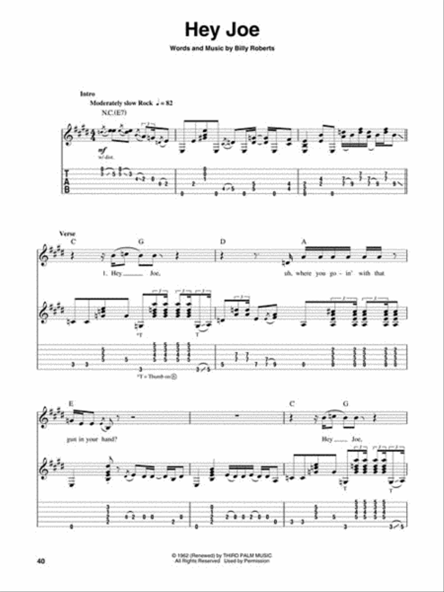 Jimi Hendrix Experience - Smash Hits Guitar Tablature scores gallery preview page 8
